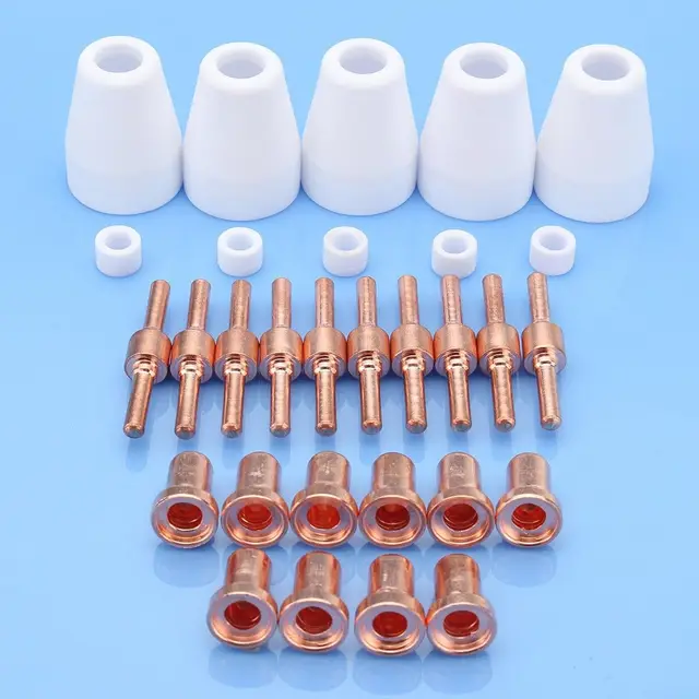 Kit de 30 pièces consommables de rechange pour coupe-plasma à dynamique thermique compatible avec Plasmaschneider pour série BPS40 CUT