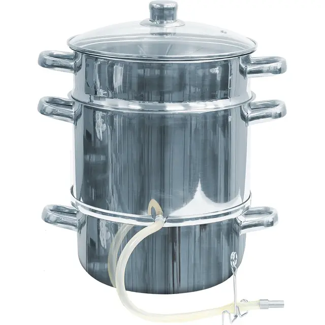 Extracteur de jus à la vapeur professionnel, compatible avec plaques à induction ø 26 40 cm Extracteur de jus/cuiseur vapeur/faitout en acier inoxydable 8SN