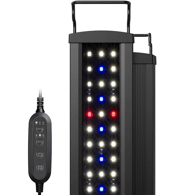 NICREW SlimLED Rampe LED Aquarium avec la Fonction Minuterie, Éclairage Réglables à Spectre Complet pour Plantes d’Aquarium d'eau Douce, 28-42 cm, 9 W, 600 LM