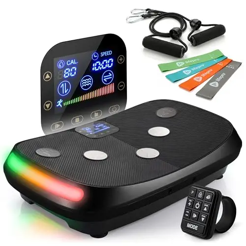 LifePro Appareil d'exercice à Plateforme vibrante 3D – Double Moteur, Plate-Forme de Vibration rectiligne + Mouvement 3D, Machine vibrante pour Le Fitness, la Perte de Graisse et de Poids,