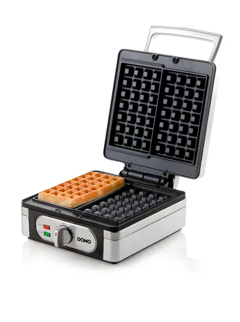 DOMO DO9047W Gaufrier - Appareil à gaufres - Gaufres rectangulaires 4x7-1400W - Inox