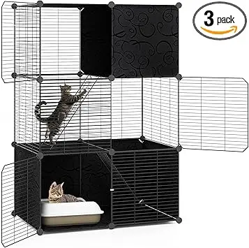 GOPLUS Cage modulable pour chat
