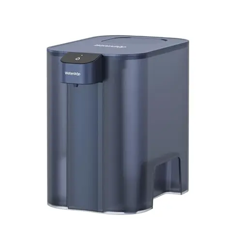 Waterdrop Mega Carafe Filtrante Électrique Avec Filtre de 3 Mois, Système de Filtration d'eau de Comptoir de 6 L, Réduit le Chlore, le Plomb, le Mercure, Réduit les PFAS, 757 Litres, Bleu