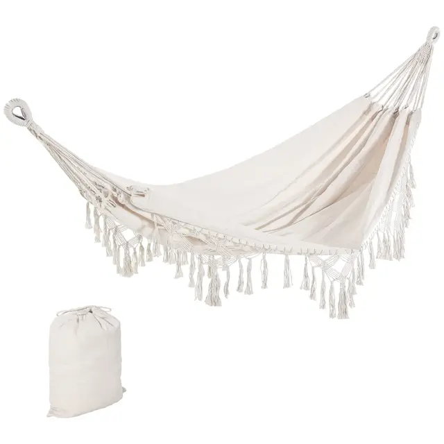 Outsunny Hamac de Voyage Beige