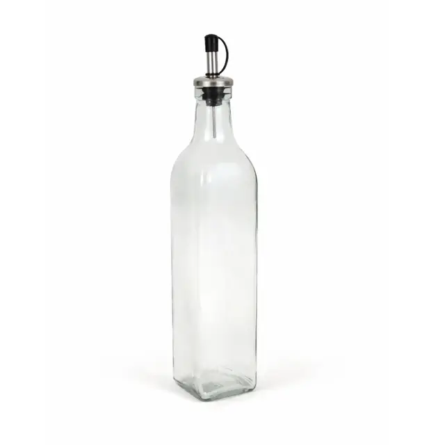 PARENCE. Bouteille d’huile en verre 500 ml – Distributeur avec bec verseur anti-goutte