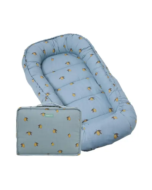 molis&co – Pod nid pour nouveau-né – Pod de sommeil pour bébé doux et respirant 100 % coton (OEKO-TEX) – Cadeau essentiel de voyage et de bébé pour nouveau-né – Bébé Sleepyhead (Colima)