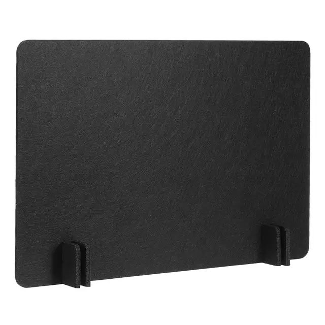 PATIKIL Cloisons De Bureau 60 x 40cm, 1 Pack Panneau De Confidentialité Autoportant Panneau Acoustique Réducteur De Bruit avec 4 Pieds De Support pour Bureau Maison, Black Style B