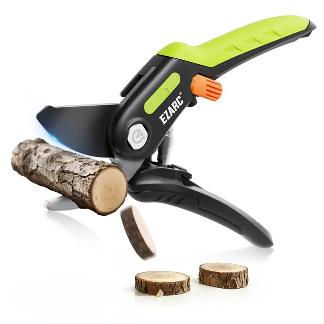 EZARC Secateur de Jardin Bypass - Lames SK5, Ressort Intégré, Double Réglage, Coupe Jusqu'à 20 mm - Pour Tailler Fleurs, Plantes et Cueillir des Fruits
