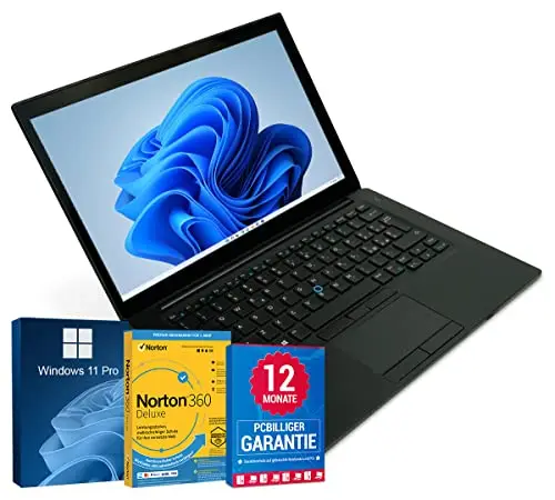 Dell Latitude 7480 Ordinateur portable 14" Full HD Intel Core i5-7200U jusqu'à 3,10 GHz 8 Go 256 Go SSD avec Windows 11 Pro et logiciel antivirus HDMI inclus