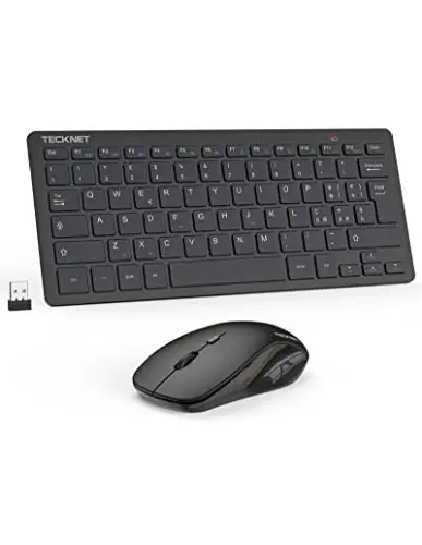 TECKNET Ensemble Clavier et Souris sans Fil, QWERTY Italienne