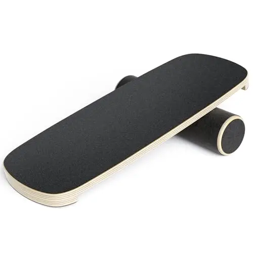 Tableau d'équilibre en bois pour adultes, Wabble Board Balance Trainer, Tableau pour l'exercice, Tableau d'équilibre polyvalent et jeu de rouleaux
