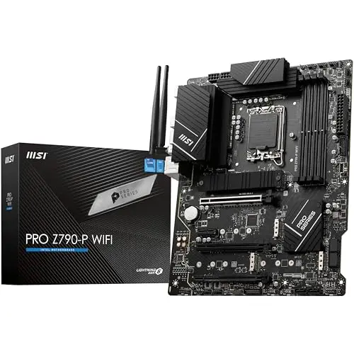MSI Pro Z790-P WiFi Carte Mère, ATX - pour Processeurs Intel 14e, 13e & 12e Gén, LGA 1700-55A DrMOS, DDR5 Memory Boost 7000+MHz/OC, PCIe 5.0 & 4.0 x16, 4 x M.2 Gen4, Wi- FI 6E, 2.5G LAN