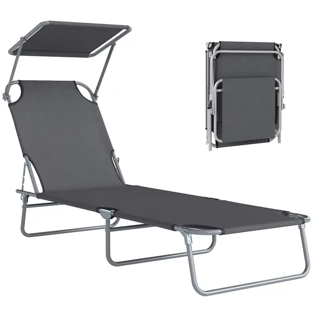 Outsunny Chaise Longue Pliable