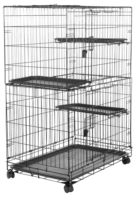 Amazon Basics Cage de jeu pour chat 3 niveaux