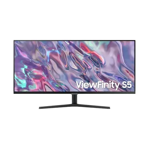 Samsung Écran PC View Finity S50GC 34" , Flat , UWQHD 3440x1440 , 100Hz , VA , 5ms , Flat , HDR10 , 3000:1 , HDMI , DisplayPort