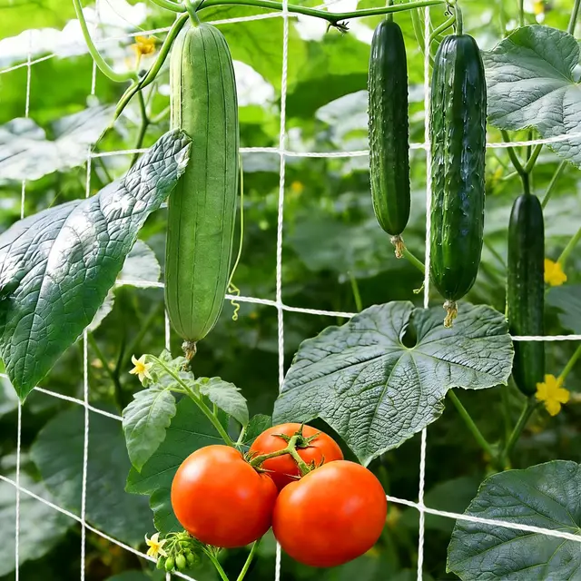 Filet Plante Grimpante Exterieur Filet pour Plantes Grimpantes avec Mailles de 15 cm Filets pour Jardin Potager Serre Treillis Concombre, Tomates (1.5m x 4.5m)