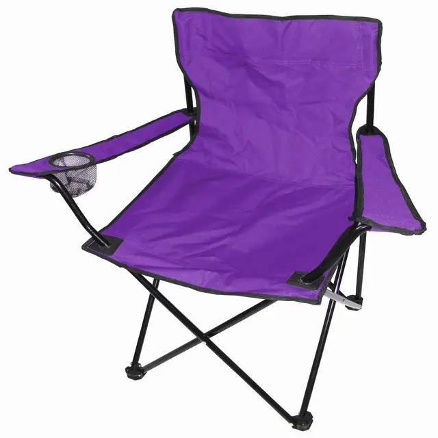 Mojawo Chaise pliante pour la pêche/le camping avec porte-gobelet et sac de transport Violet