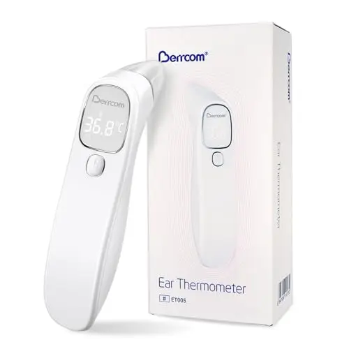 Thermomètre Auriculaire et Frontal, Berrcom Thermometre Médical sans Contact, Thermomètre Numérique à Infrarouge pour Enfants et Adultes avec Lecture Instantanée, Alarme de Fièvre