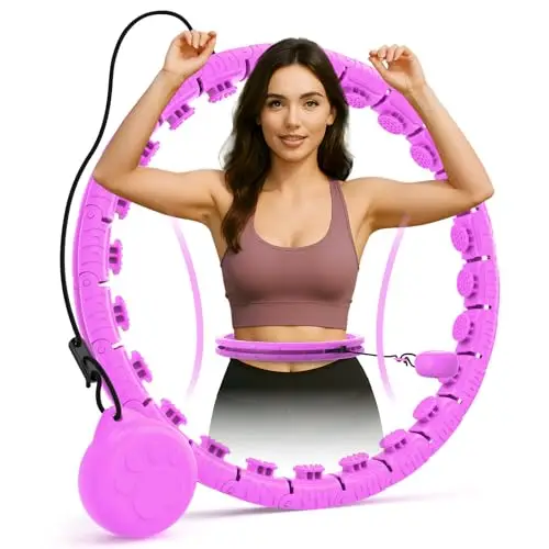 JLoibao D5 Cerceau Hula Hoop Fitness 24 Maillons avec Balle de Masse