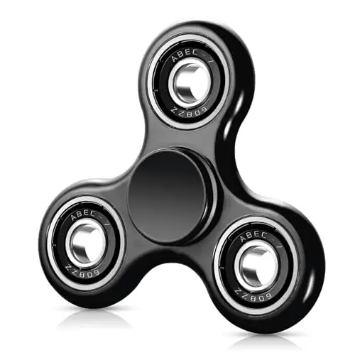 SCIONE Fidget Spinner Jouet Sensoriel pour Les Mains Soulagement de l'anxiété et du Stress Hand Spinner Cadeaux pour Enfants Sacs à Surprises pour Adultes (Noir)