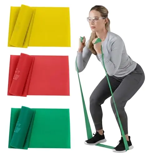TheraBand Lot de bandes de résistance professionnelles en latex pour exercices du haut et du bas du corps et du tronc, thérapie physique, pilates inférieurs, entraînements à domicile, et rééducation, 1,5 m, bleu et noir, avancé
