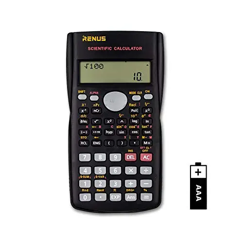 RENUS Calculatrice Scientifique, Calculatrice Fonctionnelle à Deux Lignes pour Les étudiants et Les Enseignants