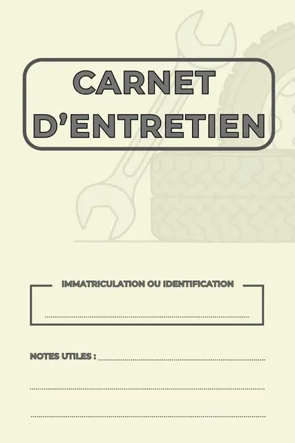 Carnet d'entretien Auto Suivi Véhicule