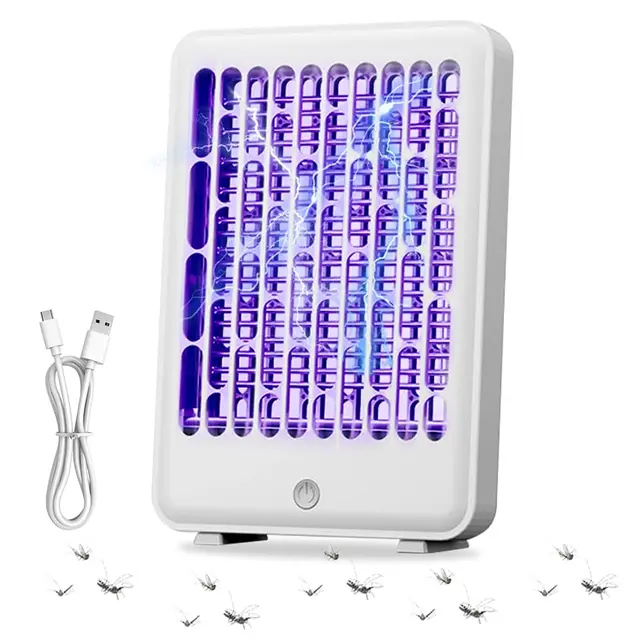 Mineup Lampe Anti Moustique, Mouche Electrique, 360 ° UV Électrique Anti Moustique Veilleuse, Anti Moustique Exterieur pour Cuisine Intérieur Extérieur Camping