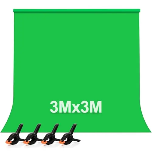 Wexoma Toile de Fond Verte 3x3m