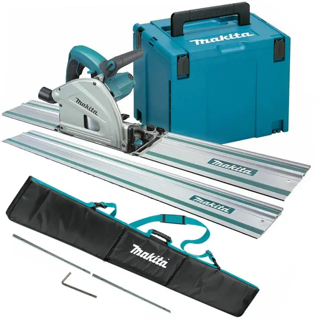 Makita Scie plongeante SP6000J2 240 V 165 mm – 2 rails de 1,5 m, barre de connexion et sac