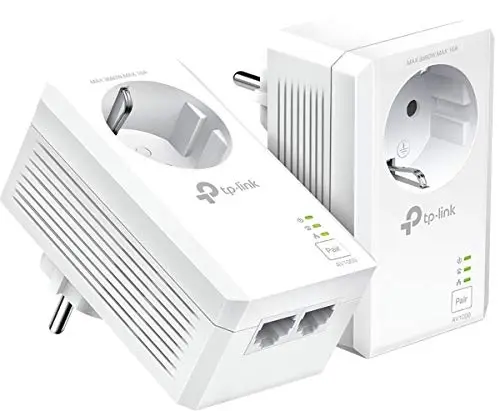 TP-Link TL-Pa7027p V1 Starter Kit - Kit Adattatore Powerline - Switch A 2 Porte - Gige, Homeplug Av (hpav)