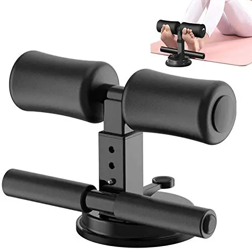 Sit-up Bar Aid-Accessoires,Barre abdominale portable à ventouse pour,Support de Cheville rembourré réglable Équipement dentraînement Sit-up pour équipement de Voyage de Fitness à Domicile (Black)
