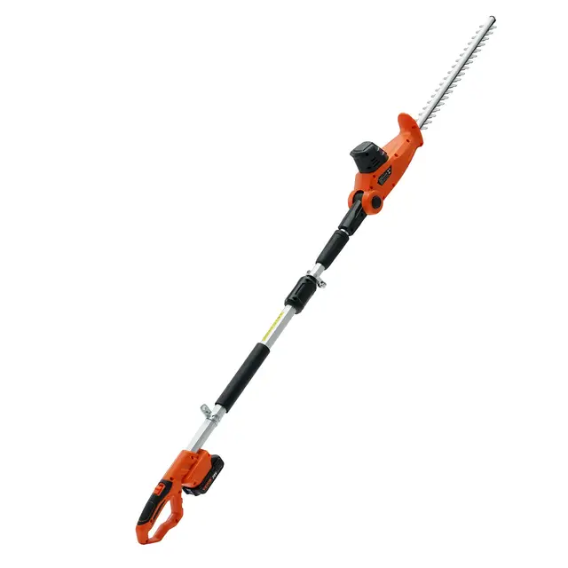 VEVOR Taille-Haie à Batterie 20 V sans Fil Lame en Acier à Double Tranchant 45,7 cm Perche Télescopique 188-239 cm Coupe Branches Électrique avec Chargeur Rapide pour Plantes Hautes
