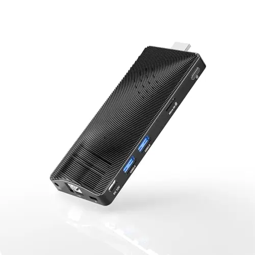 Mini PC Stick Win 10, Pentium N4200 4GB 64GB eMMC, Mini Ordinateur sans Ventilateur, Support Moniteur 4K, Lecture Fluide 1080P, USB 3.0, Gigabit Ethernet, WiFi BT 5.0 pour Bureau Maison