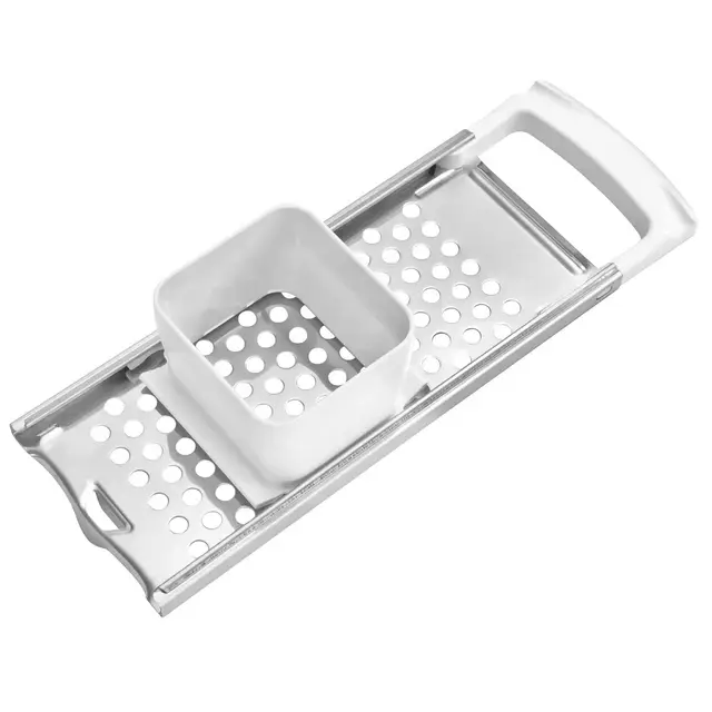 Fackelmann 49254 Plaque à spätzle, râpe à spaetzle, râpe pour spätzle, Acier inoxydable, Plastique, 33 x 11 x 6,7 cm, Argent
