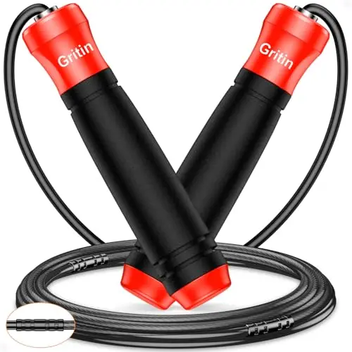 Gritin Corde à Sauter Speed Rope Réglable 3 m