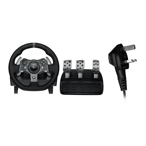 Logitech G G920 Driving Force volant de course et pédales pour Xbox Series X|S, Xbox One, PC et Mac, Prise éléctrique Anglaise - Noir