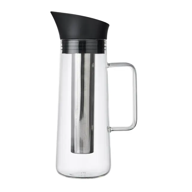 La Cafetiere - Cafetière pour Infusion à Froid avec Filtre en Maille, Passe au Lave-Vaisselle, Couvercle à Bec Verseur Facile à Utiliser, pour Café Glacé, Thé Glacé, Boissons aux Fruits Maison, 1 L