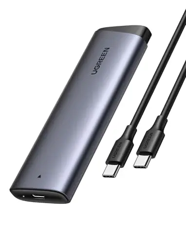 UGREEN Boîtier SSD M2 NVMe PCIe 10 Gbps USB 3.2 Gen 2 Adaptateur Disque Dur Externe Aluminium pour M.2 2230 2242 2260 2280 Compatible avec iPhone 17 Pro Max Air Mac MacBook PC Windows Linux PS5 Xbox | Boîtier externe pour disque SSD SSD NVME 2230/2242/2260/2280 M-Key/(B+M) Key NVME