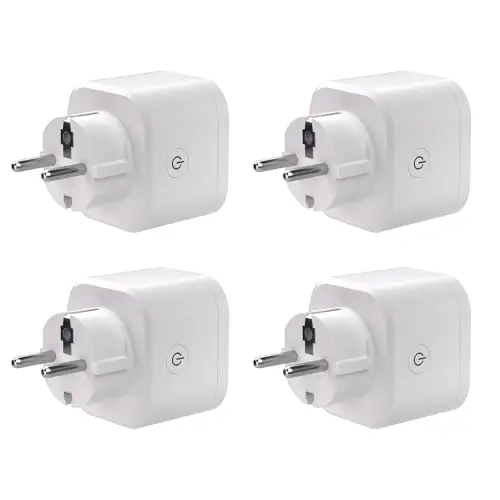 SONOFF S61s Prise Connectée WiFi 16A/3840W – Contrôle à Distance & Vocal, Mesure de Consommation Électrique, Minuterie Intelligente, Compatible Matter avec Alexa, Google & Apple Home (Pack de 4)