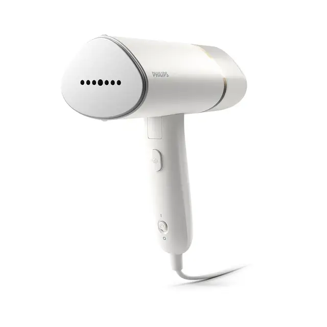 Philips Défroisseur à Main 3000 Séries - Steamer 1000W, Vapeur 20g/min, Réservoir 120ml amovible, prêt en 30sec, plaque chauffante, semelle métallique, Léger 660g, blanc (STH3020/10)