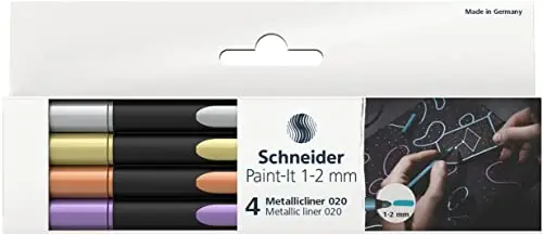Schneider Paint-It Metallicliner 020 (épaisseur de trait 1-2 mm) étui de 8 pièces assorties