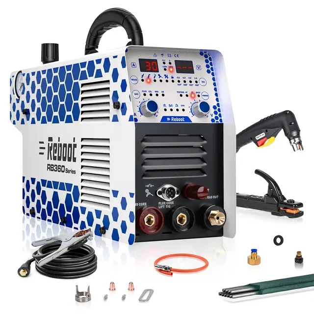 Coupeur Plasma et Poste à Souder 7en1 30A Non-HF – Utilisation Immédiate: Coupe 16mm + MMA 130A – Compatible MIG/TIG/Aluminium – Double Tension 120/240V – Atelier, Bricolage, Auto | Coupe plasma Non-HF 16mm. MMA 130A pinces incluses. MIG/TIG/Alu compatibles Double tension 120/240V