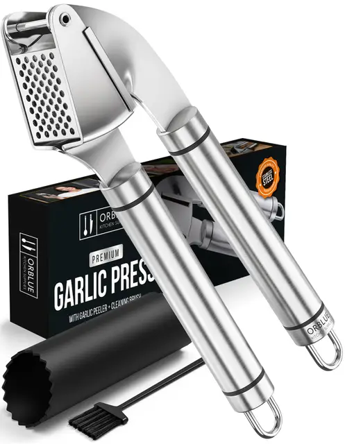 Orblue Presse-ail en acier inoxydable