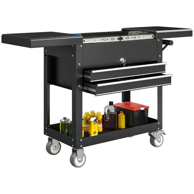 HOMCOM Chariot d'atelier sur roulettes