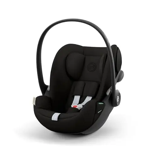CYBEX Gold Siège auto bébé Cloud G i-Size Comfort, Incl. réducteur nouveau-né, De la naissance à 24 mois environ, Pour enfants de 40 cm à 87 cm, Max. 13 kg, Magic Black