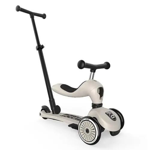 Scoot & Ride Highwaykick Trottinette 2 en 1 Push and Go avec siège pour enfant 2 en 1 avec guidon à partir de 1 à 2 ans Évolutif avec votre enfant Hauteur réglable sans outil