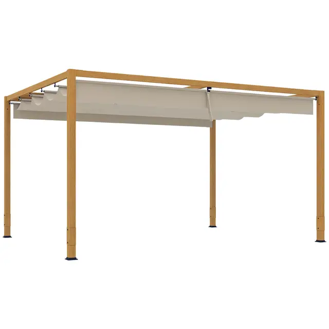 Outsunny Pergola Aluminium 4x3m