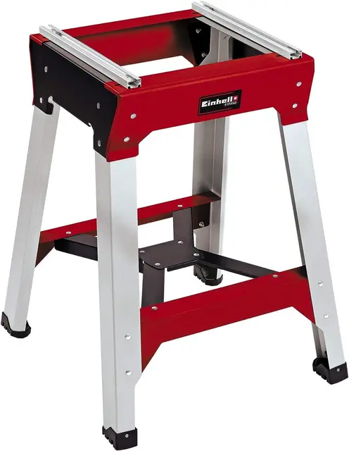 Einhell Piètement universel E-Stand pour scies à onglet et scies radiales (Hauteur de travail 81 cm, Rails coulissants en aluminium avec rainires)
