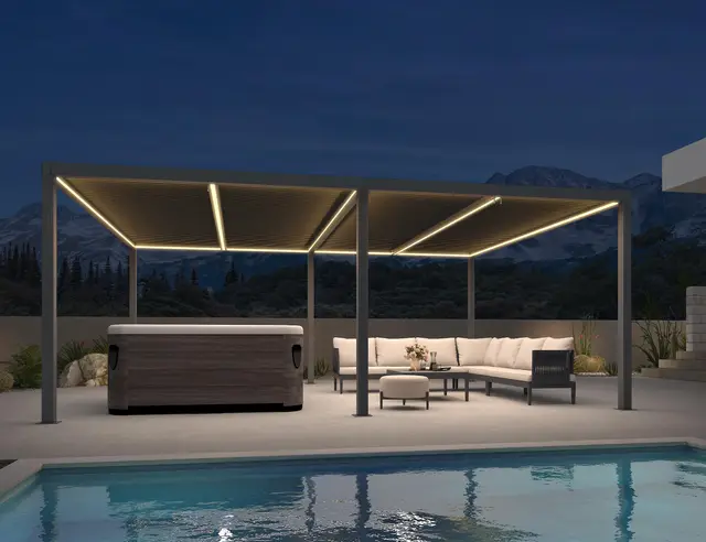 PURPLE LEAF Pergola Bioclimatique LED